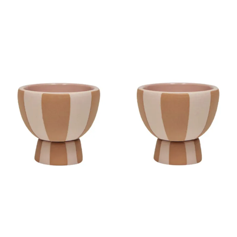 Äggkopp 2 st, karamell/rosa Kundfavorit