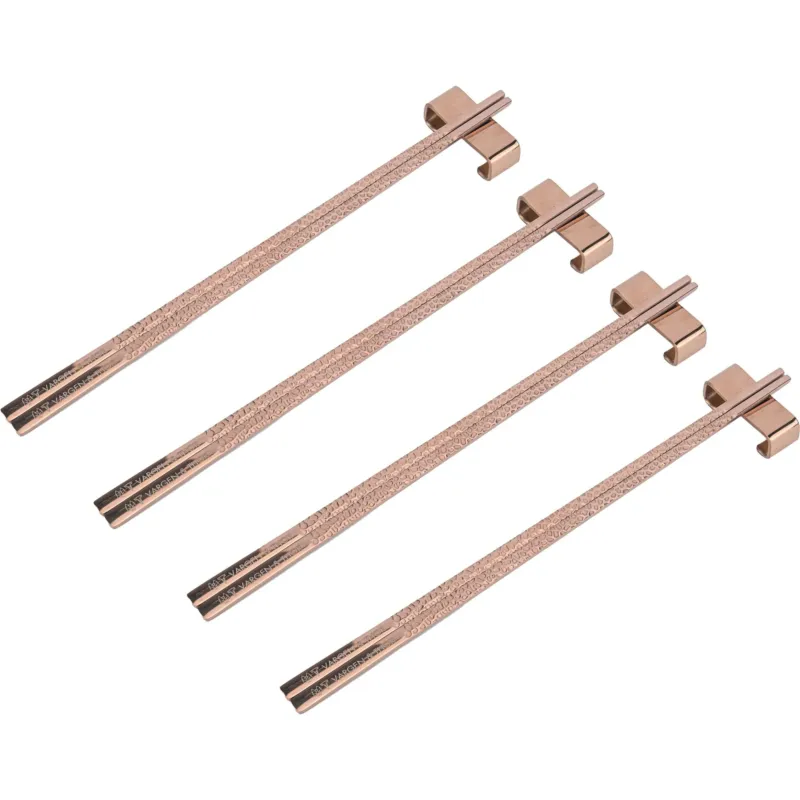 Ätpinnar 4 par, koppar-rosé Begränsat antal
