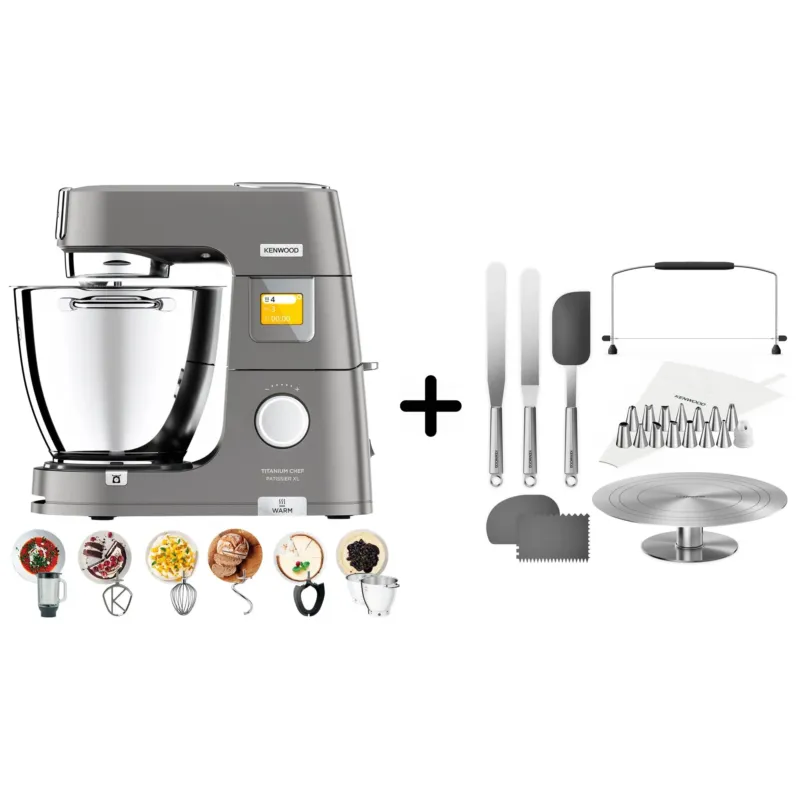 Chef Patissier XL köksmaskin + KWSD100 set för tårtdekorering Kundfavorit