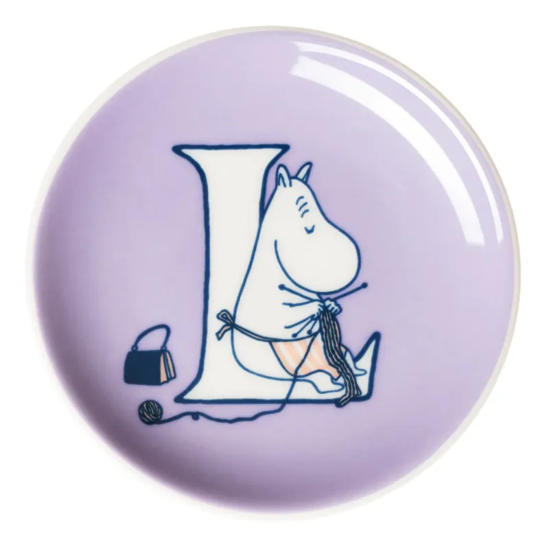 Mumin L assiett 10,5 cm, lila risnedsättning