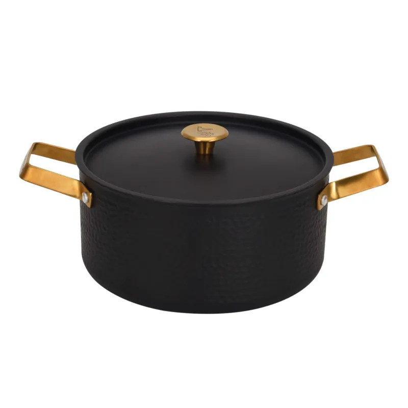 Arvet hamrad svart gryta med lock Mio, 4 L Erbjudande