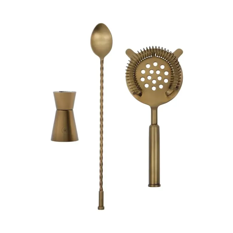 Baar cocktailset 3-pack Antik mässing Sänkt pris