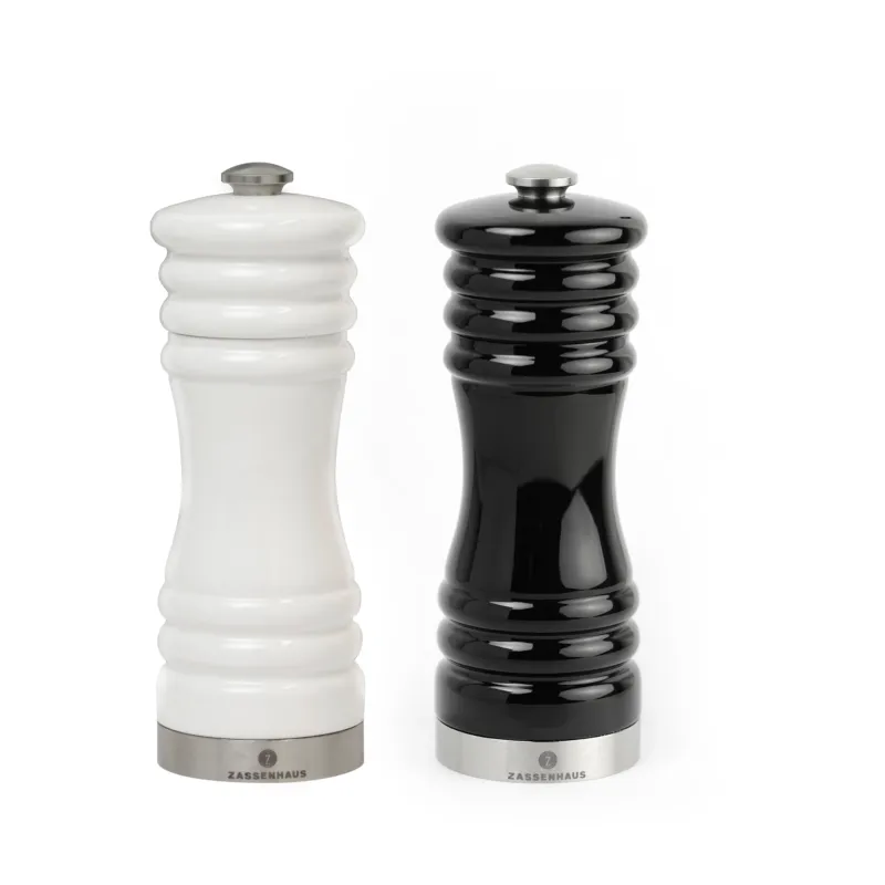 Erbjudande München salt- & pepparkvarn blank 15 cm 2 delar Svart-vit