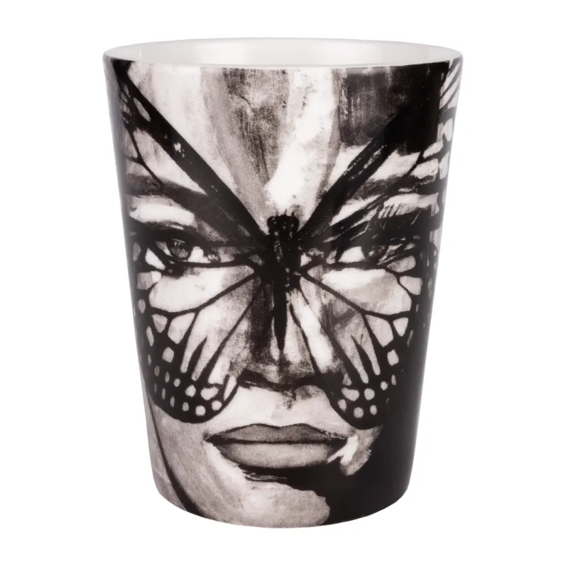 Sista chansen Golden Butterfly mugg 35 cl Black-white