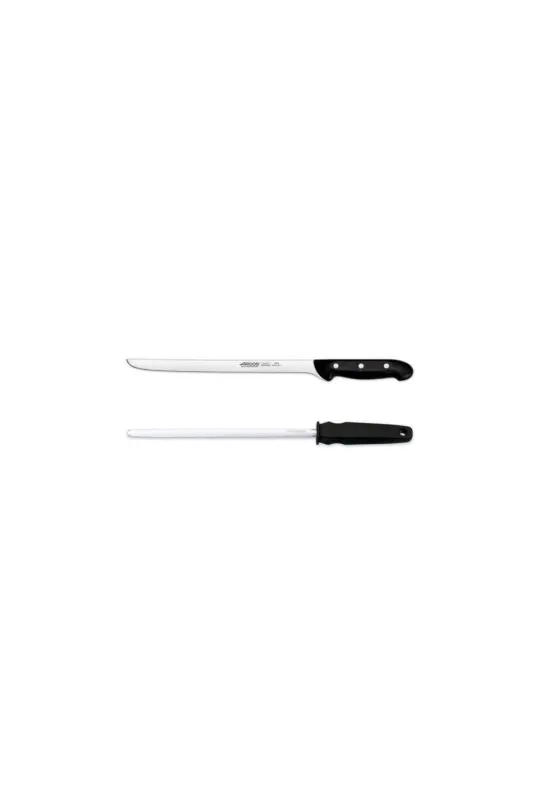 Knivset skinkkniv + slipstål Arcos MAITRE blad av rostfritt stål NITRUM Säker betalning
